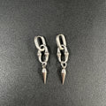 Punk Grunge Rivet Chain Drop Earrings - ATLAS 1