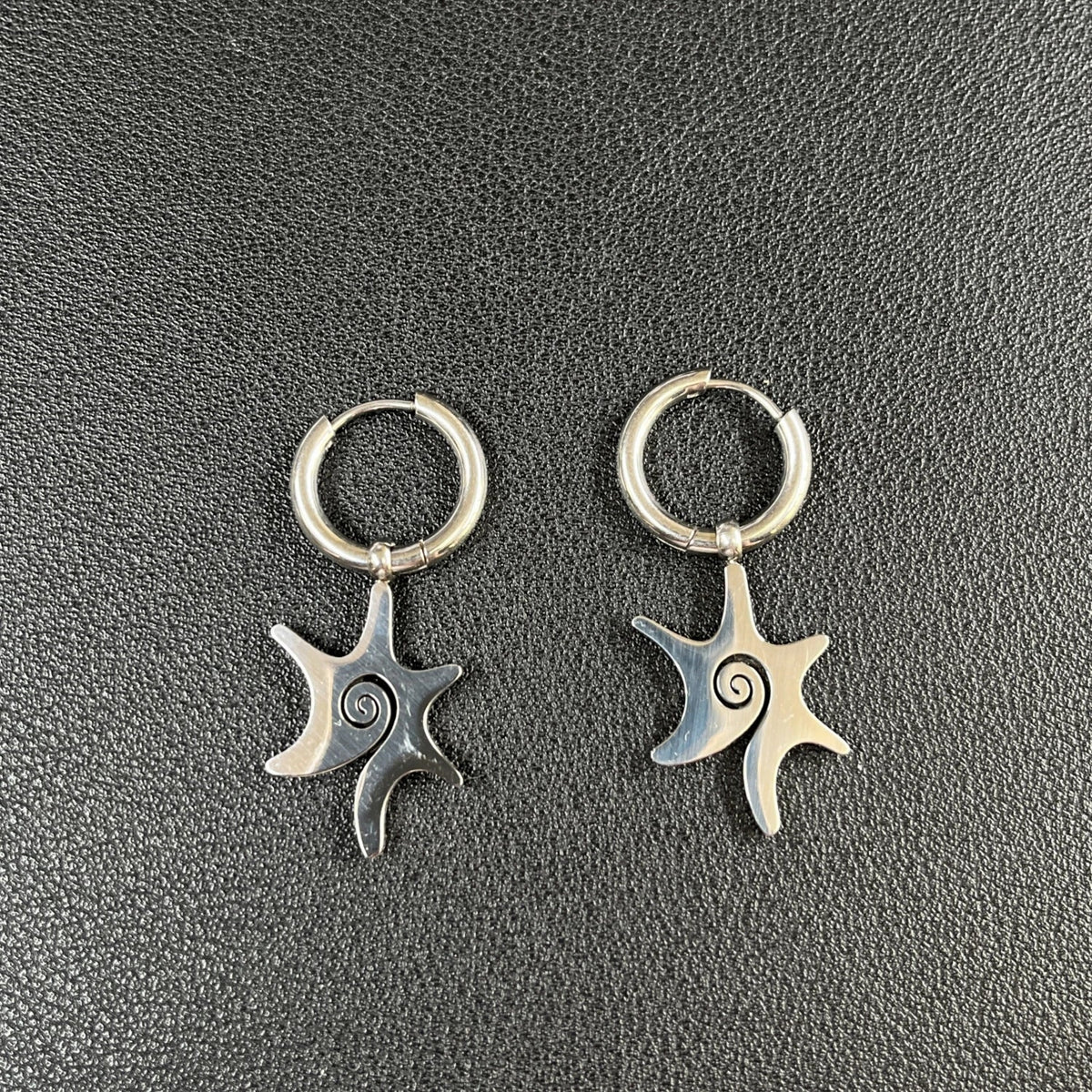 Punk Grunge Rivet Chain Drop Earrings - ATLAS 1