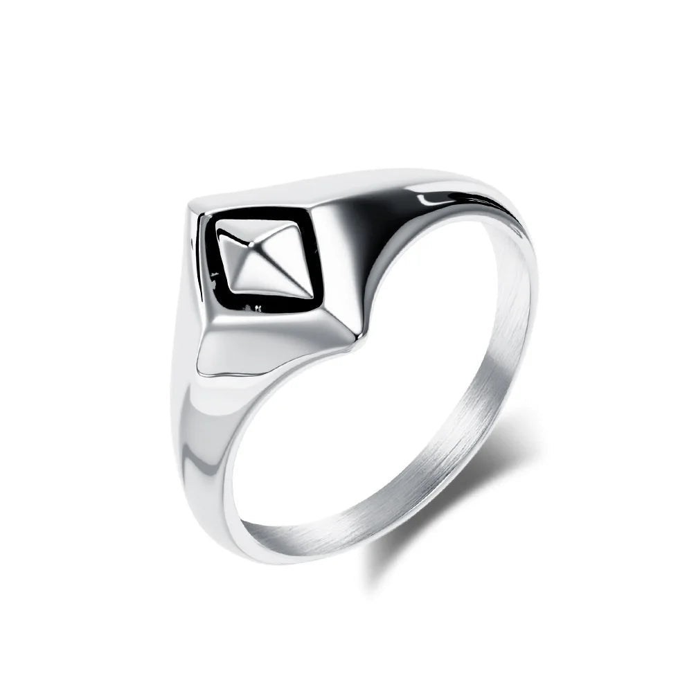 Punk Vintage Rhombus Stainless Steel Ring - ATLAS 1