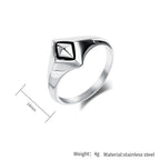 Punk Vintage Rhombus Stainless Steel Ring - ATLAS 1