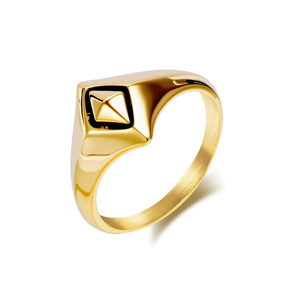 Punk Vintage Rhombus Stainless Steel Ring - ATLAS 1