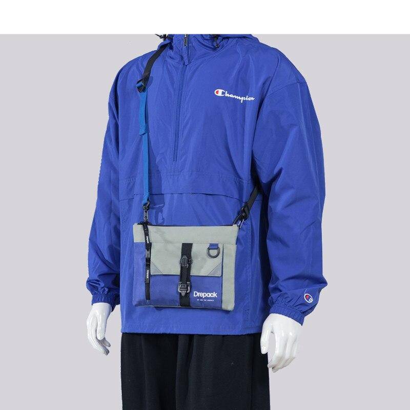 Reflective Detail Techwear Messenger Bag — Multiple separate compartments
