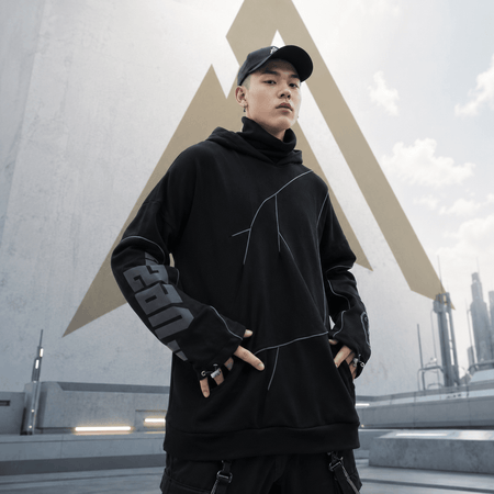 Hoodie Oversize Foudre Réfléchissante