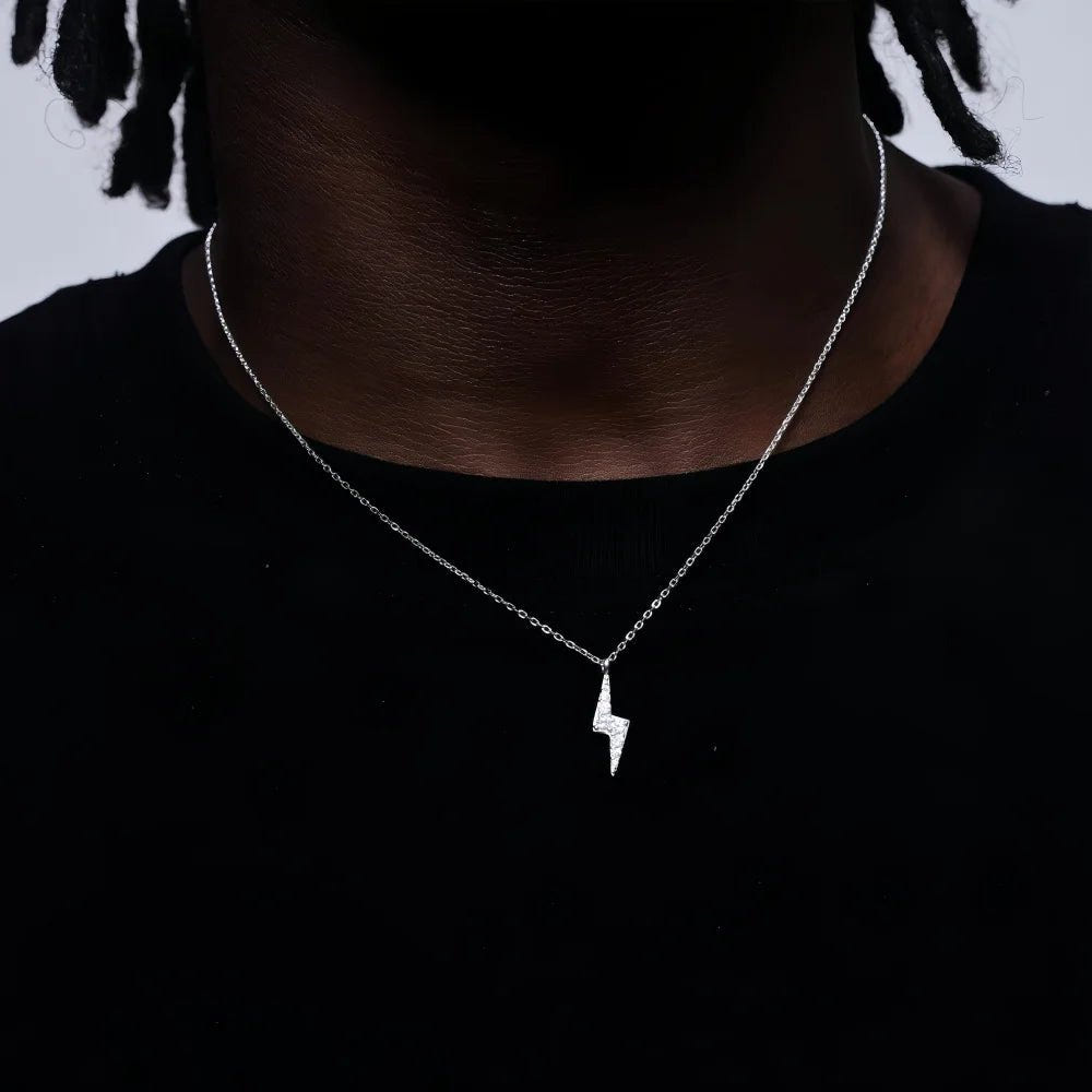 Retro Lightning Pendant Zircon Necklace - ATLAS 1 - Techwear Store