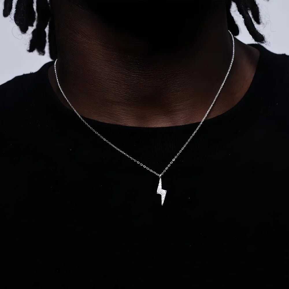 Retro Lightning Pendant Zircon Necklace - ATLAS 1 - Techwear Store