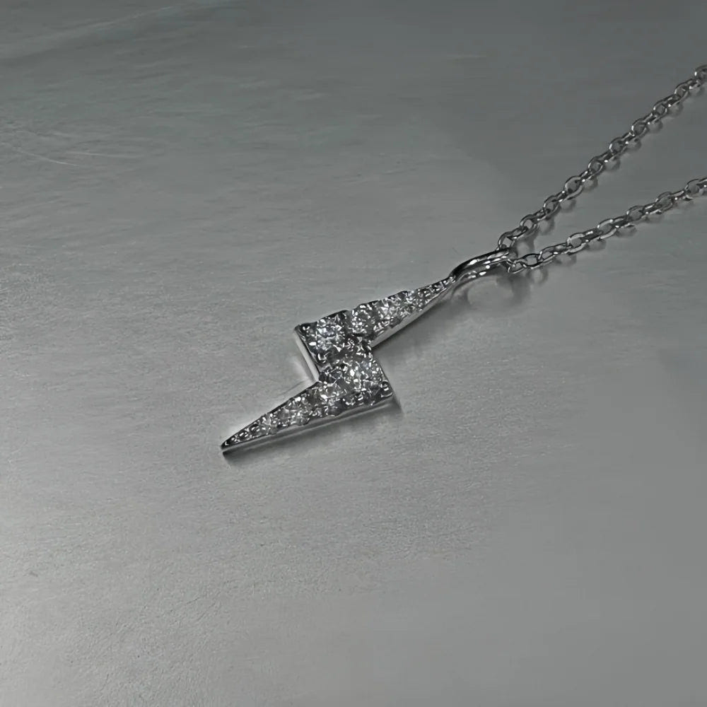 Retro Lightning Pendant Zircon Necklace - ATLAS 1 - Techwear Store