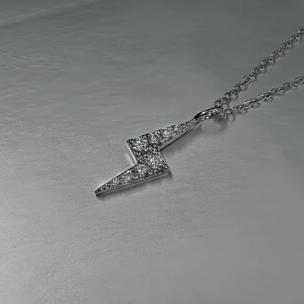 Retro Lightning Pendant Zircon Necklace - ATLAS 1 - Techwear Store