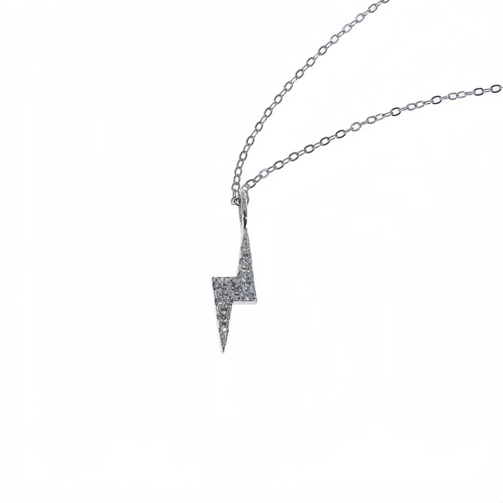 Retro Lightning Pendant Zircon Necklace - ATLAS 1 - Techwear Store