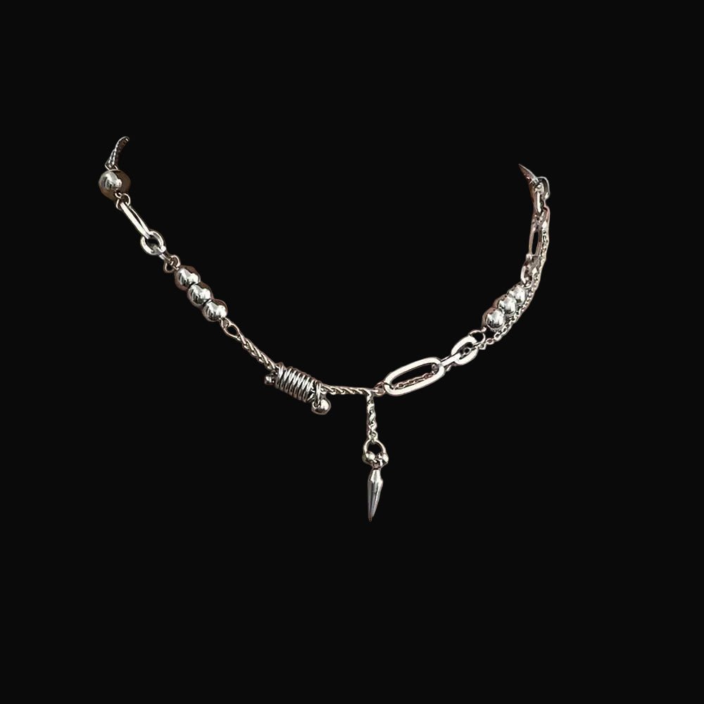 Rivet Pendant Titanium Steel Punk Necklace - ATLAS 1