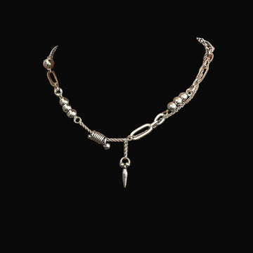 Rivet Pendant Titanium Steel Punk Necklace - ATLAS 1