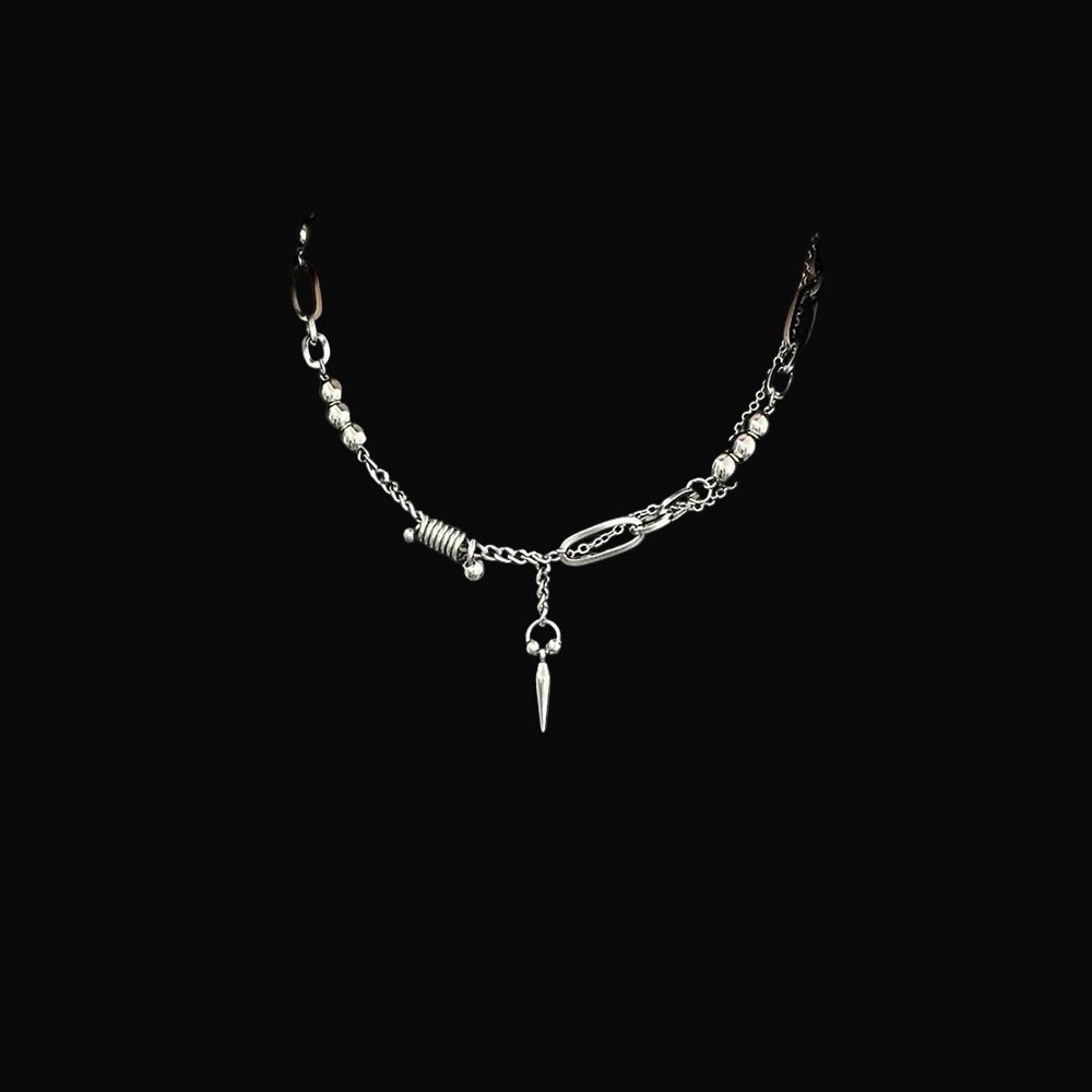 Rivet Pendant Titanium Steel Punk Necklace - ATLAS 1