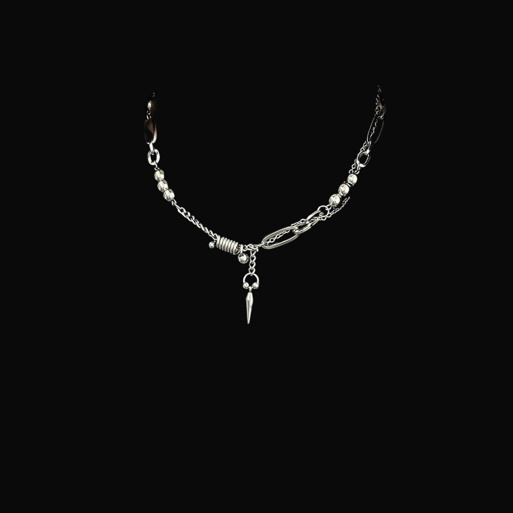 Rivet Pendant Titanium Steel Punk Necklace - ATLAS 1
