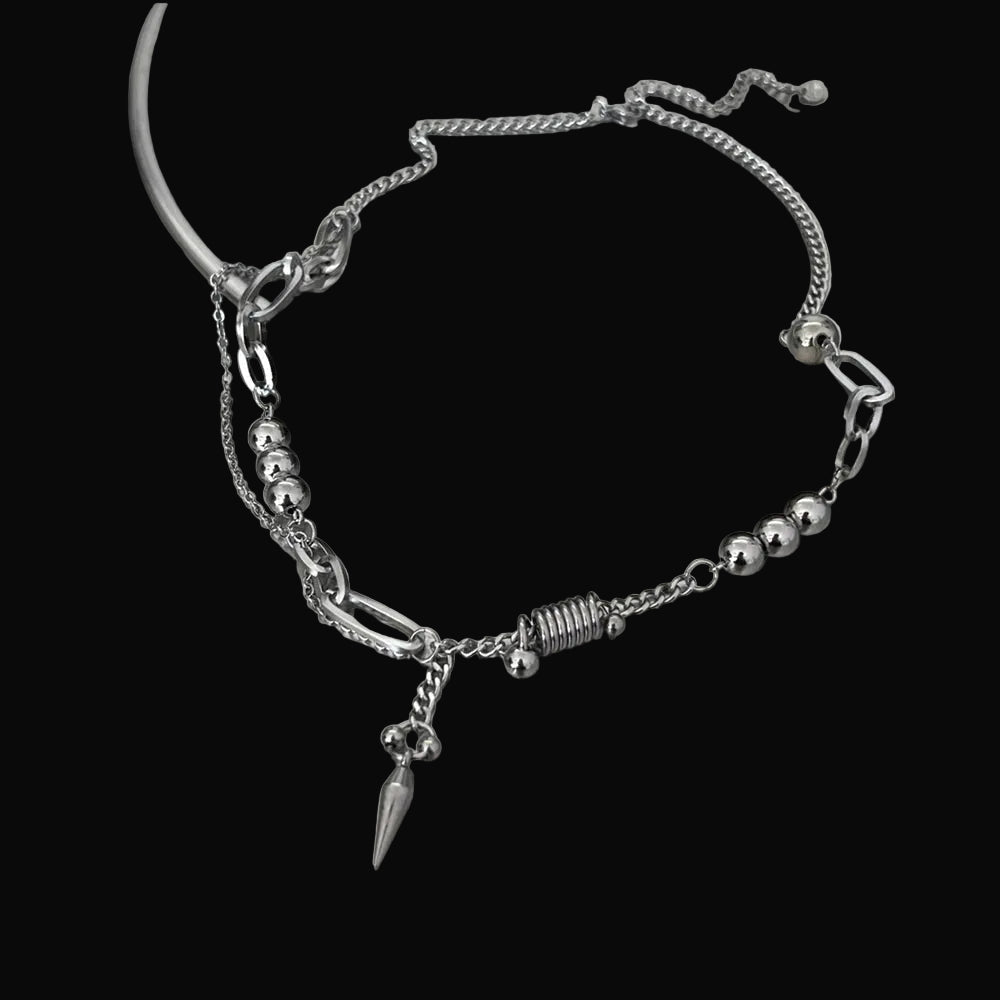 Rivet Pendant Titanium Steel Punk Necklace - ATLAS 1