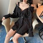 Rivet Techwear Mini Dress with Belt - ATLAS 1