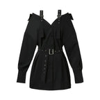 Rivet Techwear Mini Dress with Belt - ATLAS 1