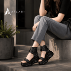 RivTecs© Women's Rivet Platform Techwear Sandals - ATLAS 1