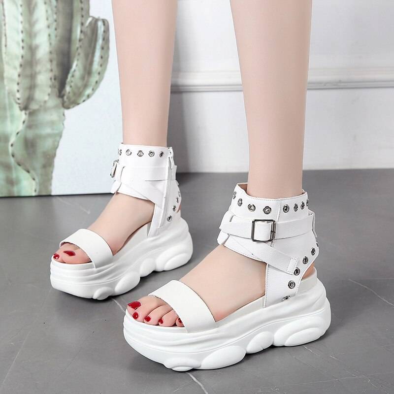 RivTecs© Women's Rivet Platform Techwear Sandals - ATLAS 1