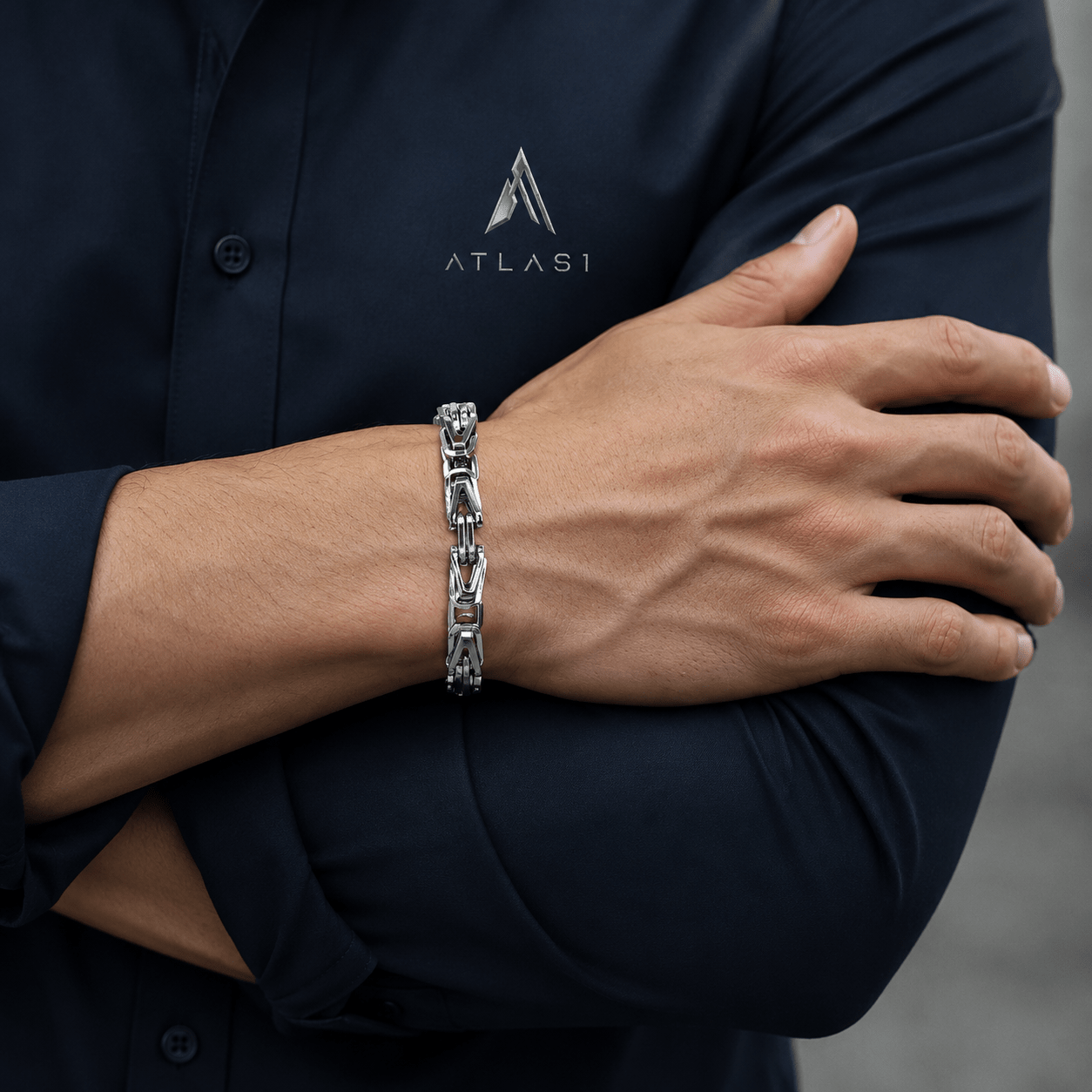Rock Style Stainless Steel Chain Bracelet - ATLAS 1