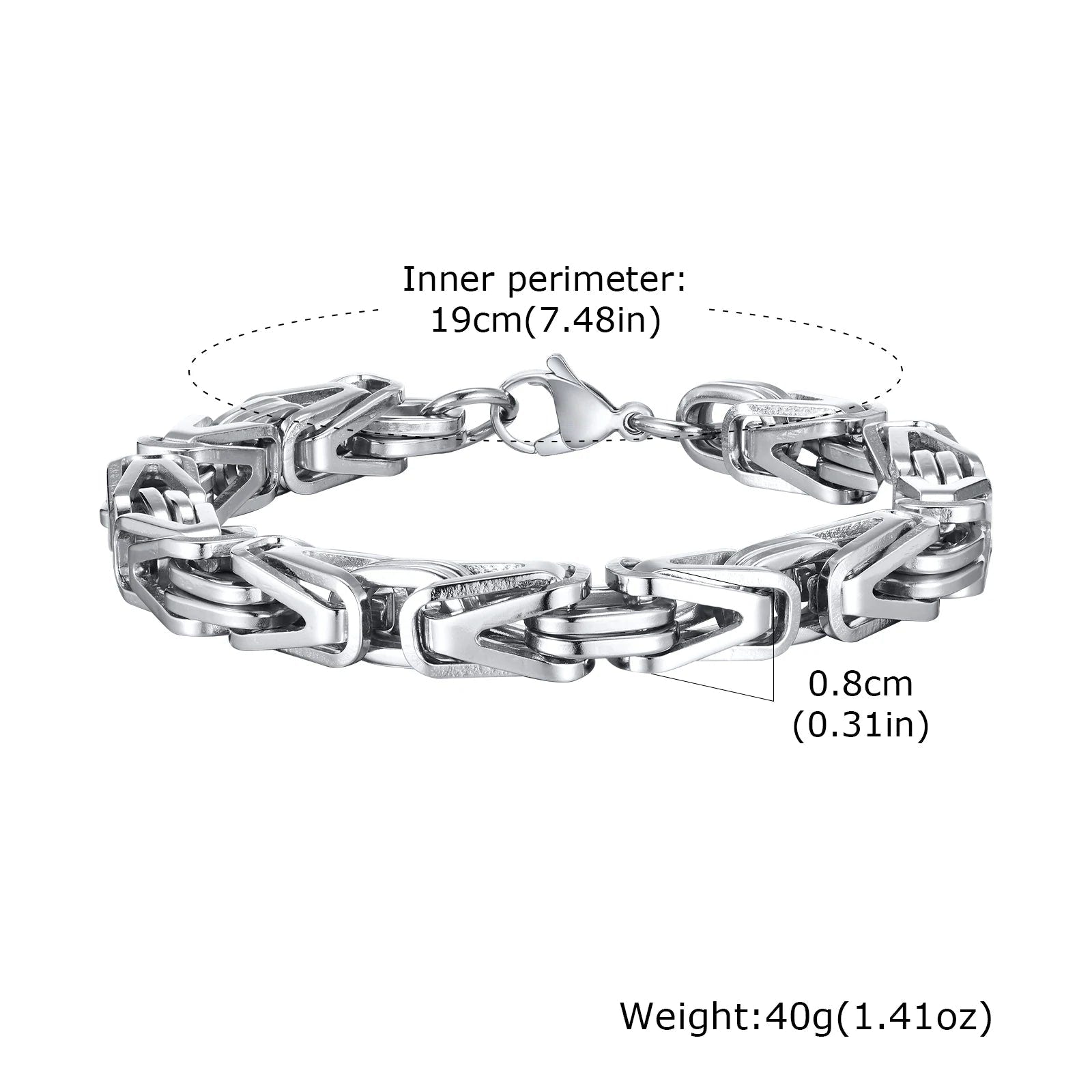 Rock Style Stainless Steel Chain Bracelet - ATLAS 1 - Techwear Store