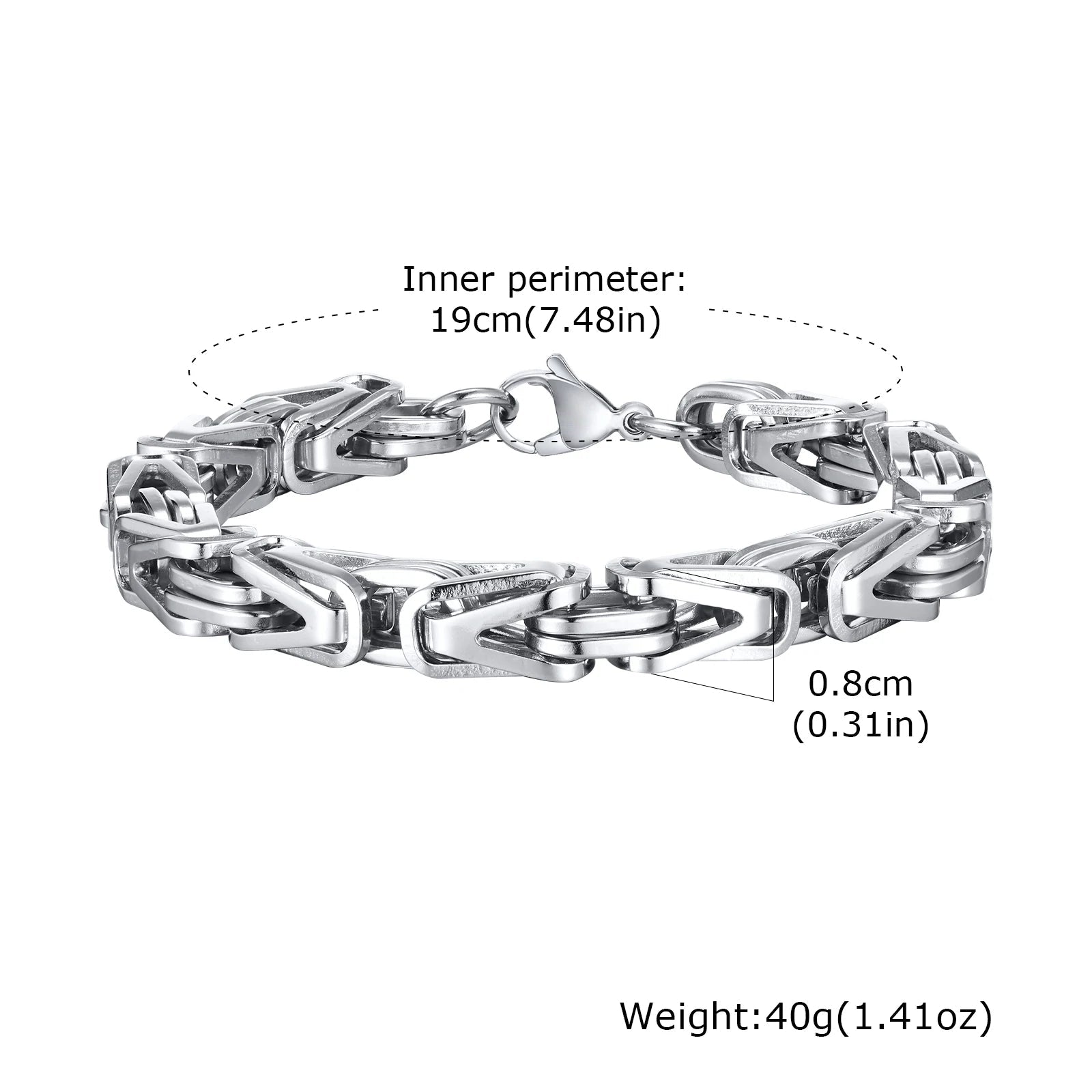 Rock Style Stainless Steel Chain Bracelet - ATLAS 1 - Techwear Store