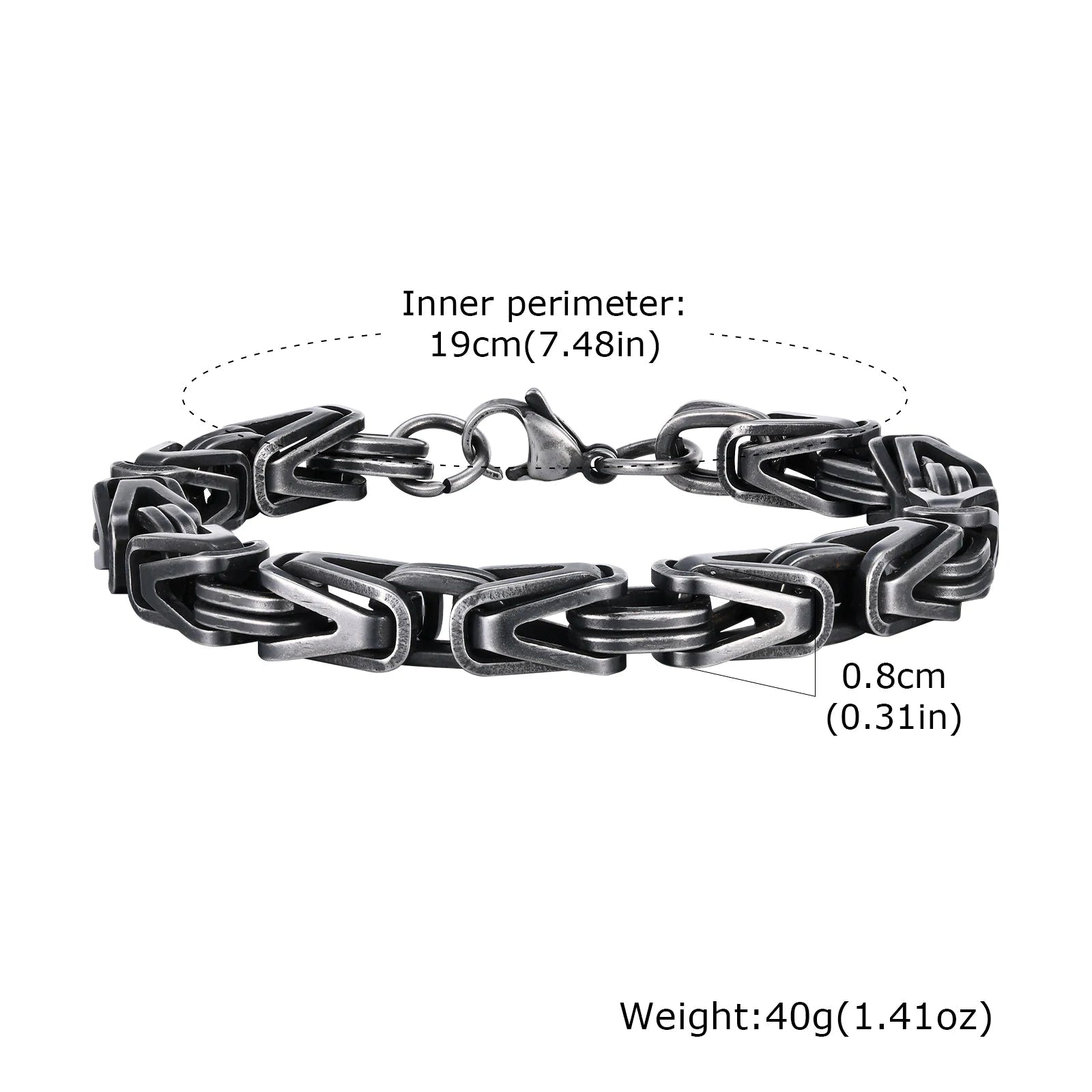 Rock Style Stainless Steel Chain Bracelet - ATLAS 1 - Techwear Store