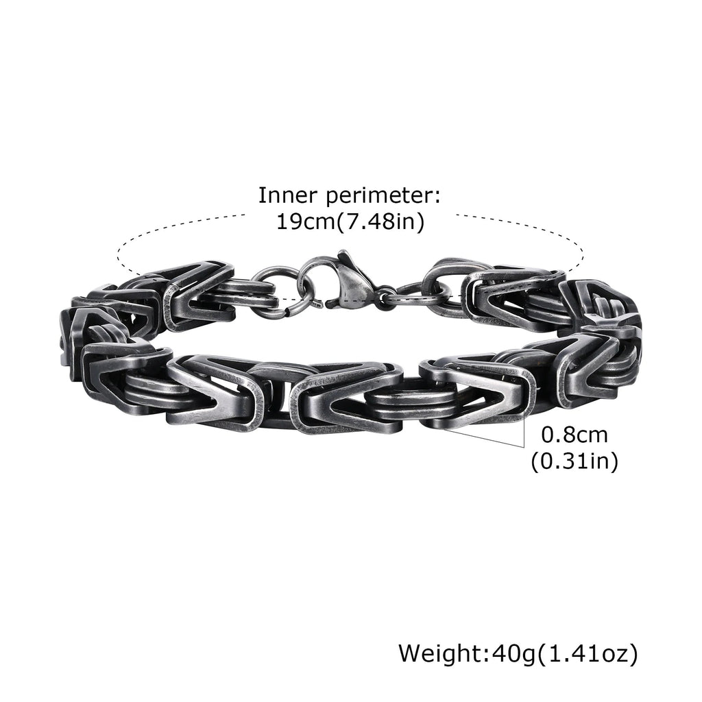 Rock Style Stainless Steel Chain Bracelet - ATLAS 1 - Techwear Store