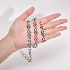 Silver Letter Z Link Chain Necklace - ATLAS 1