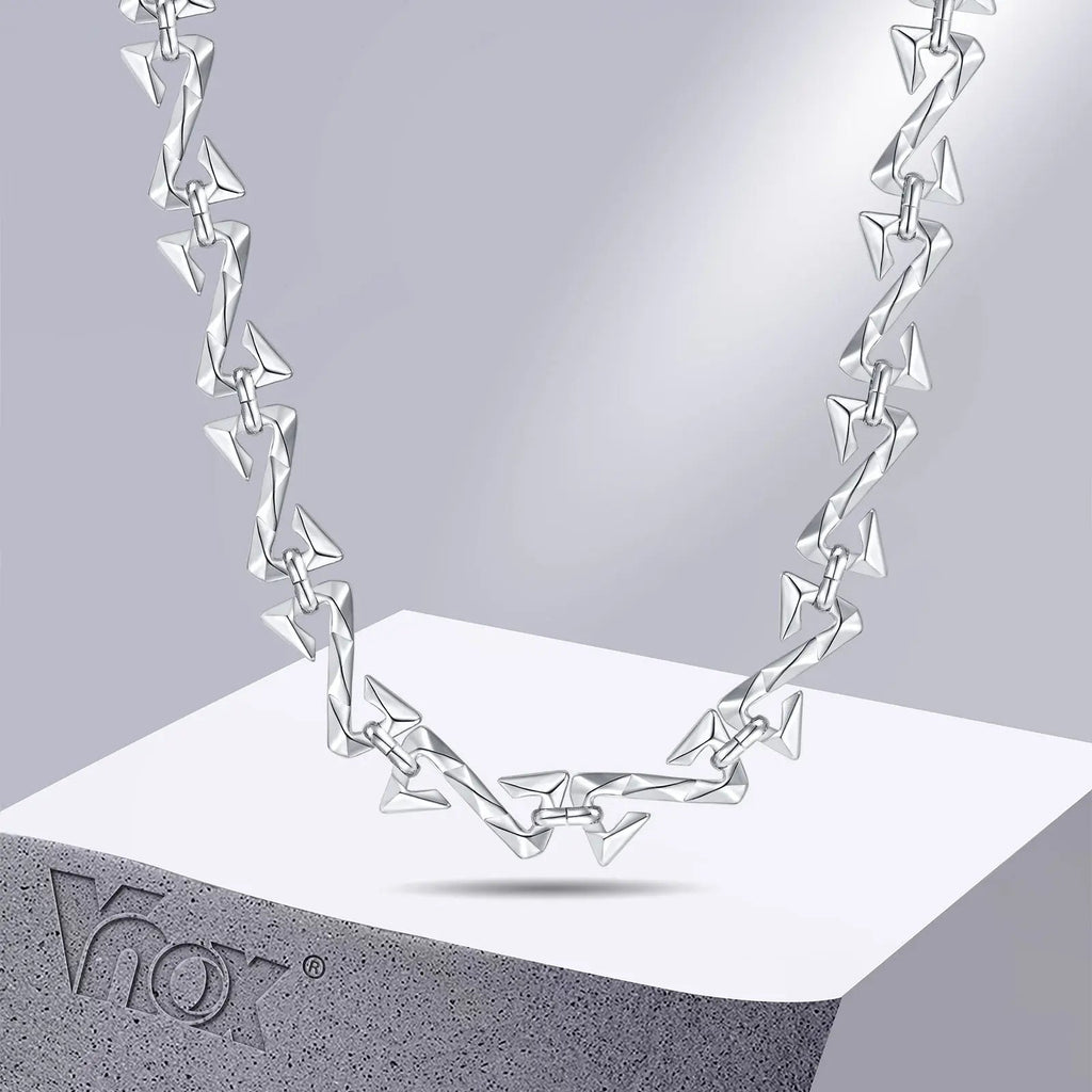Silver Letter Z Link Chain Necklace - ATLAS 1