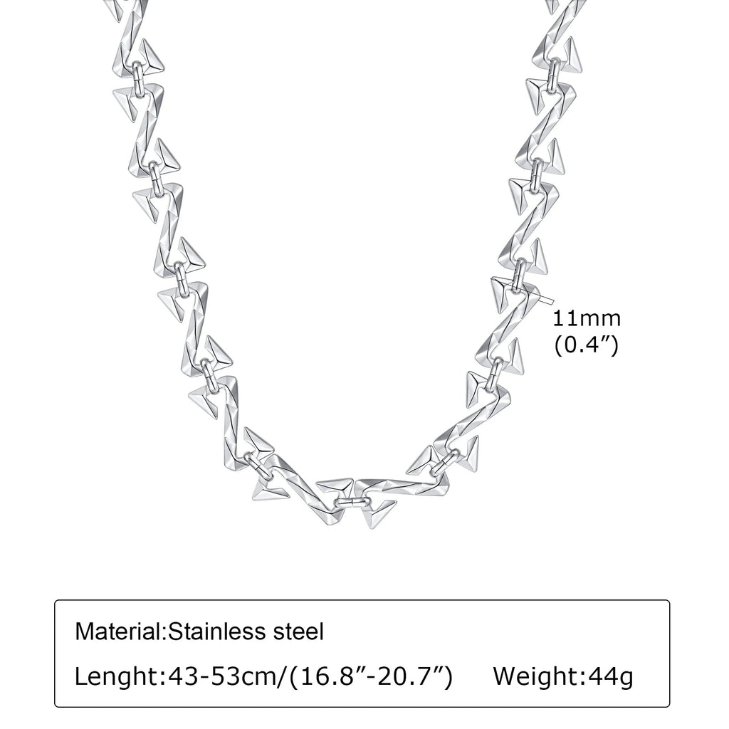 Silver Letter Z Link Chain Necklace - ATLAS 1