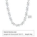 Silver Letter Z Link Chain Necklace - ATLAS 1