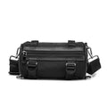 Solid Black Cylinder Shaped Techwear Messenger Bag - ATLAS 1