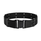 Solid Black Oxford Techwear Waist Bag with Tactical Belt - ATLAS 1