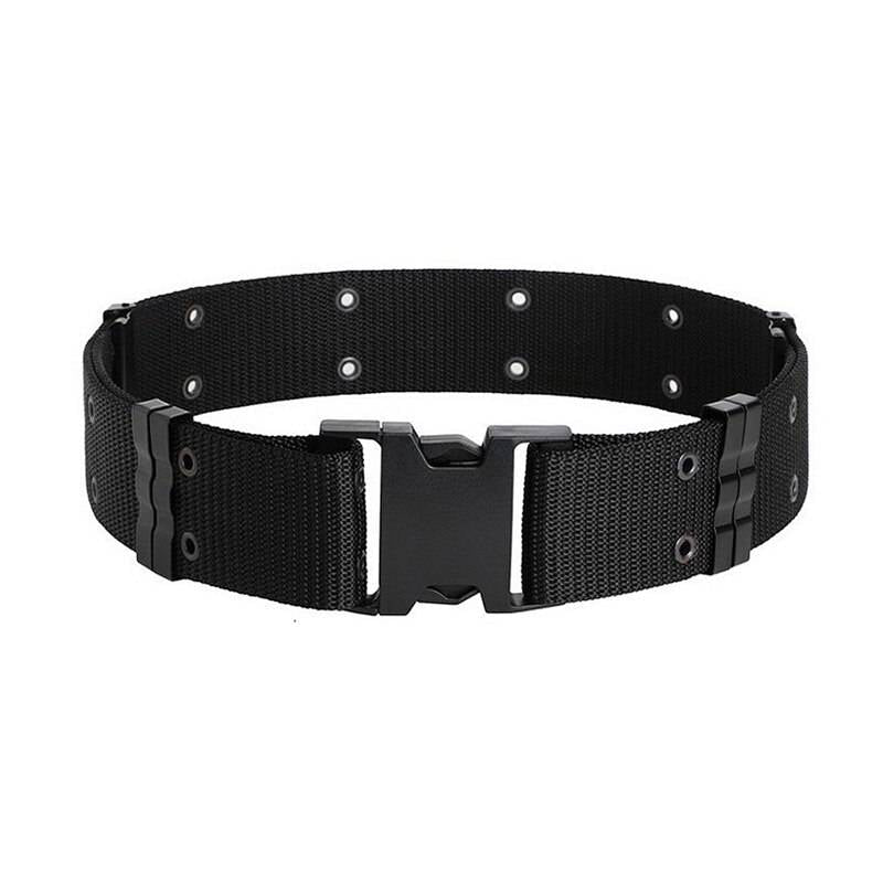 Solid Black Oxford Techwear Waist Bag with Tactical Belt - ATLAS 1