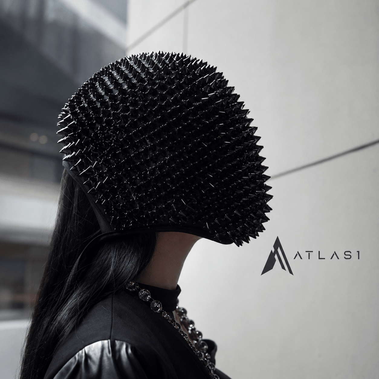 Spikes / Crystals Techwear Full Face Mask - ATLAS 1
