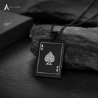 Stainless Steel Ace Spades Pendant Necklace - ATLAS 1
