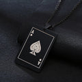 Stainless Steel Ace Spades Pendant Necklace - ATLAS 1 - Techwear Store