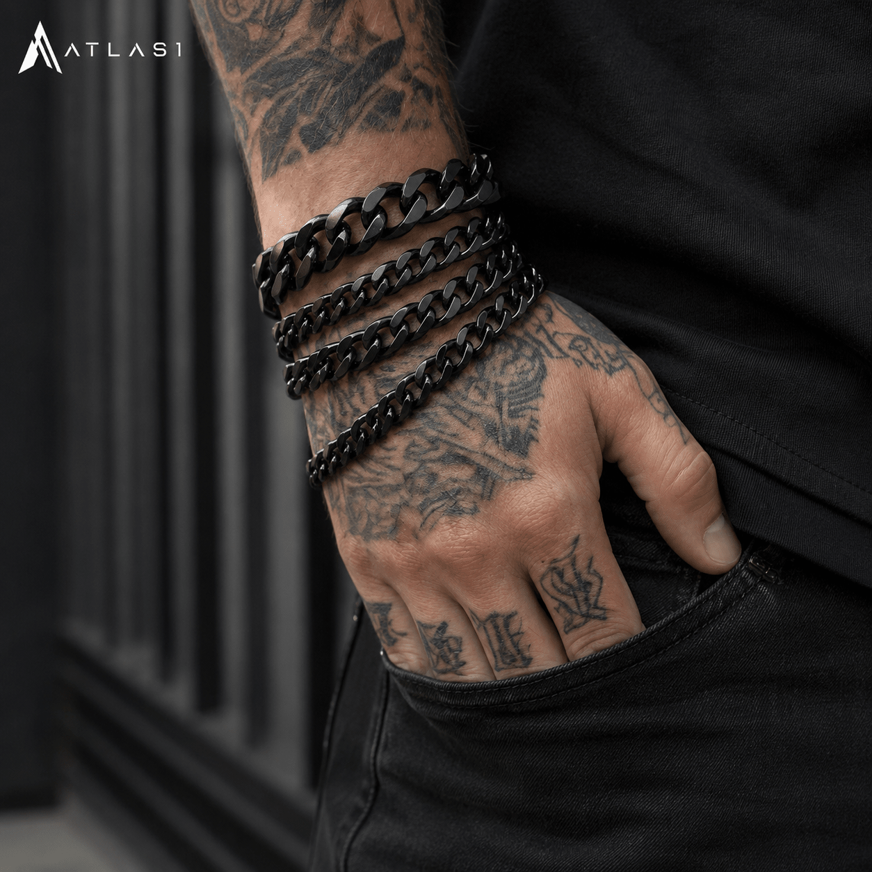 Stainless Steel Cuban Chain Bracelet - ATLAS 1