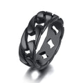 Stainless Steel Miami Curb Ring Stylish Hip Hop Jewelry - ATLAS 1