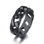 Stainless Steel Miami Curb Ring Stylish Hip Hop Jewelry - ATLAS 1