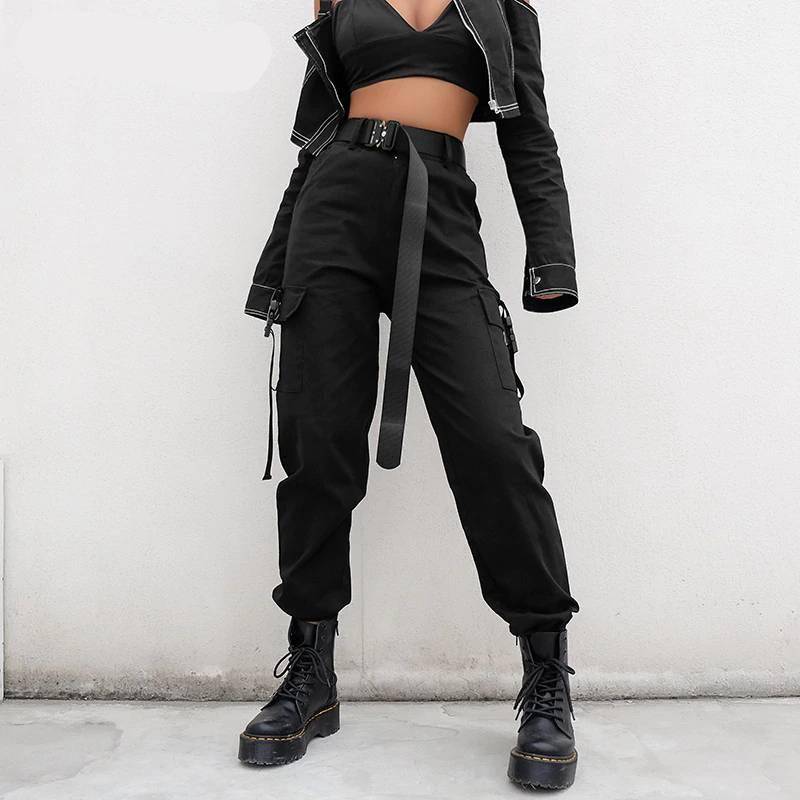 Streetwear Techwear Cargo Pants with Straps for Women - ATLAS 1