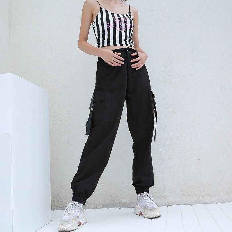 Streetwear Techwear Cargo Pants with Straps for Women - ATLAS 1