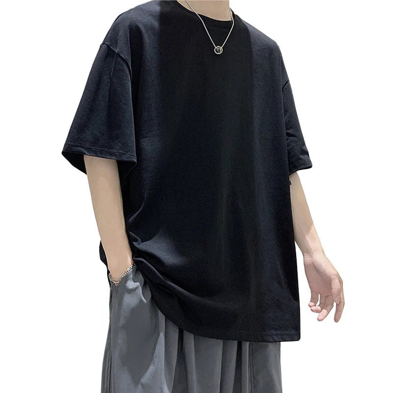 Summer Oversized Cotton Streetwear Tee Men - ATLAS 1 - Techwear Store