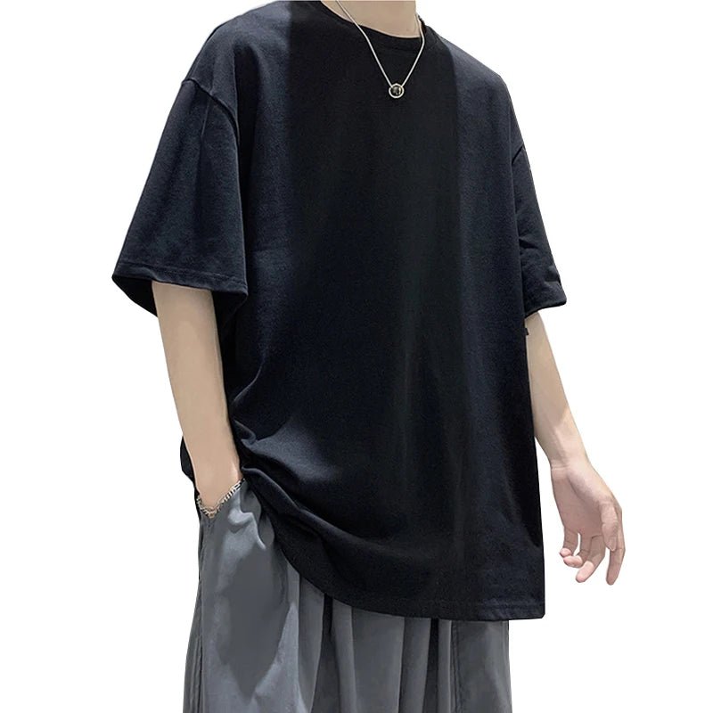 Summer Oversized Cotton Streetwear Tee Men - ATLAS 1 - Techwear Store