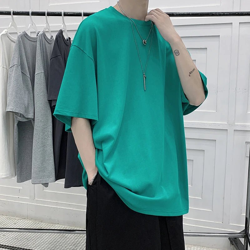Summer Oversized Cotton Streetwear Tee Men - ATLAS 1 - Techwear Store