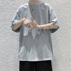 Summer Oversized Cotton Streetwear Tee Men - ATLAS 1 - Techwear Store