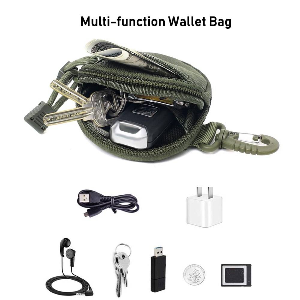 Tactical Round Wallet with Carabiner - ATLAS 1
