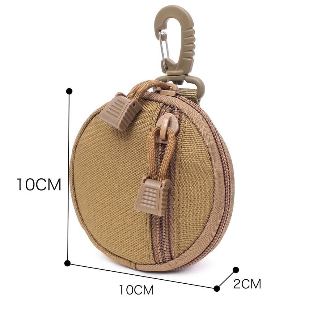 Tactical Round Wallet with Carabiner - ATLAS 1