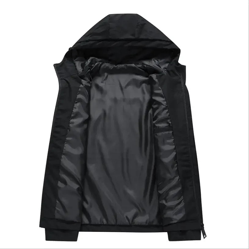 Techwear Módní Bunda s Kapucí a Zipem — Provedení s kapucí
