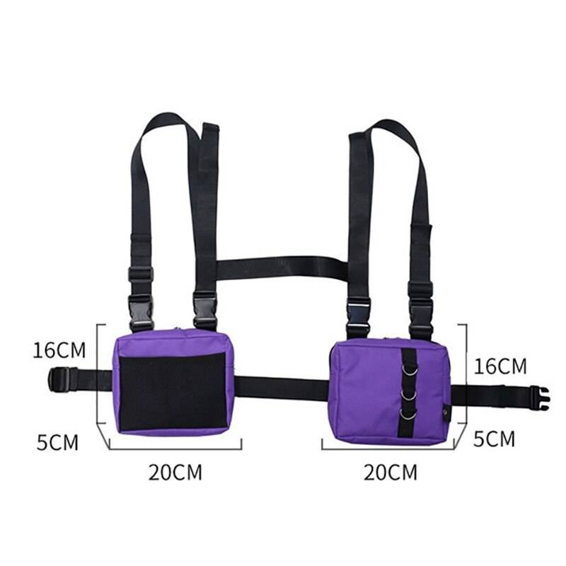 Techwear Adjustable Harness with Two Detachable Bags - ATLAS 1