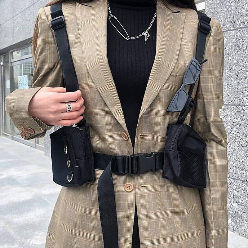 Techwear Adjustable Harness with Two Detachable Bags - ATLAS 1